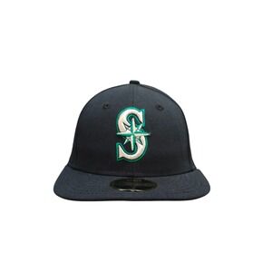 Seattle Mariners Hat Cap Fitted Mens 7 Black MLB Baseball Low Profile New Era‎